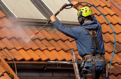 Démoussage et hydrofuge de toiture à Combon