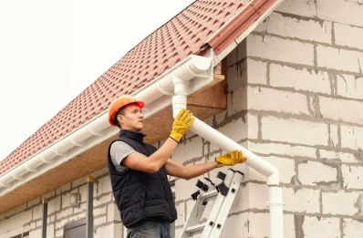Pose et remplacement de gouttières à Combon